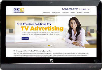 Web design shown Tablet