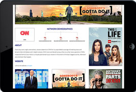 Web design shown on Tablet